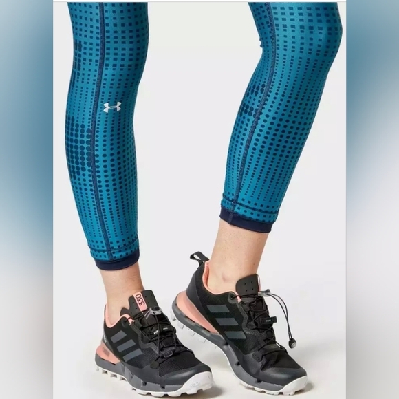 Under Armour Blue Athletic Leggings Cropped Stretch - Picture 2 of 4